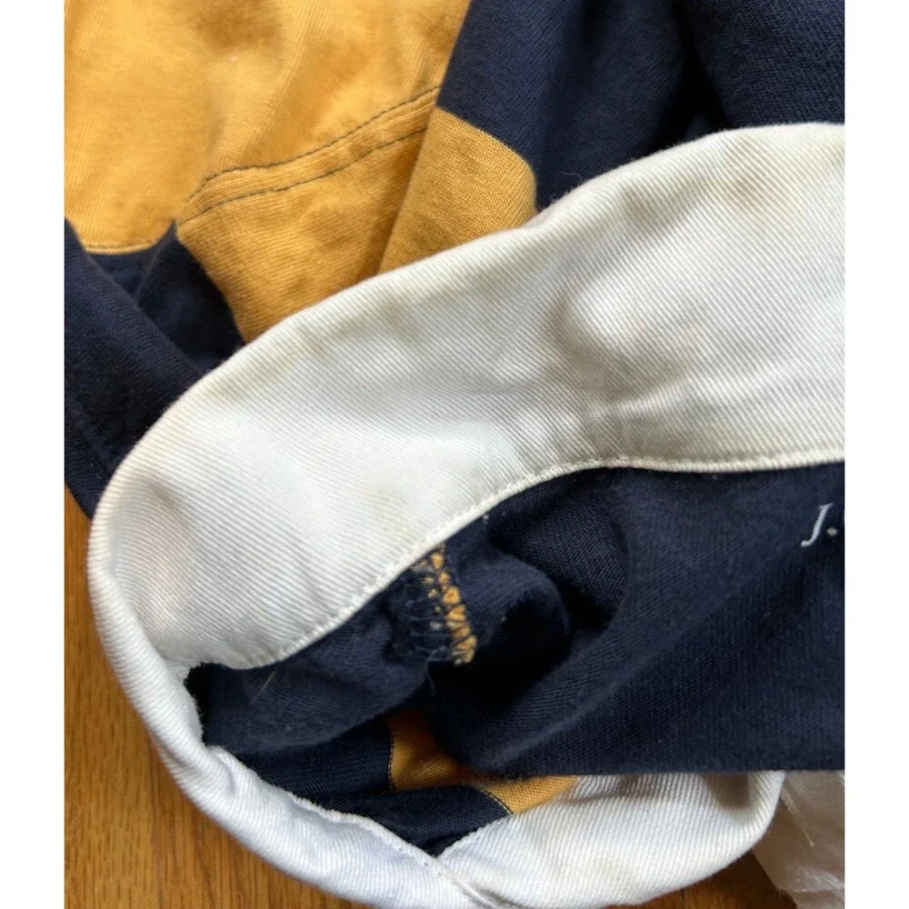 J. Crew Knit Rugby Polo Sweater, Yellow/Navy/Cream, Men’s